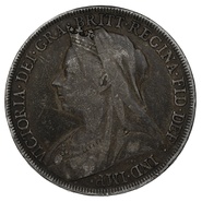 1893 Queen Victoria Silver Crown - About Fine