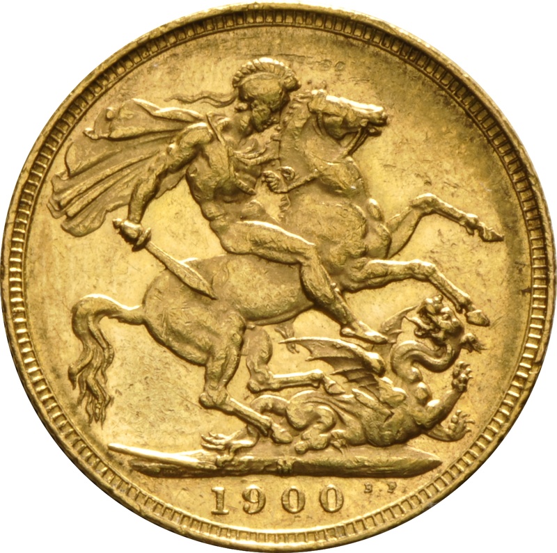 1900 Gold Sovereign Coin Queen Victoria Old Head Melbourne