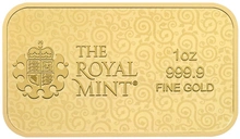 1oz Gold Bar Una and the Lion Minted