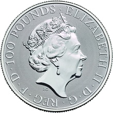 2018 1oz Red Dragon of Wales Platinum Coin Queen's Beasts