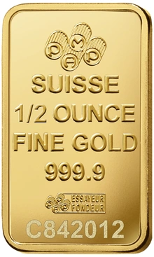 1/2oz Gold Bar PAMP Lady Fortuna Minted