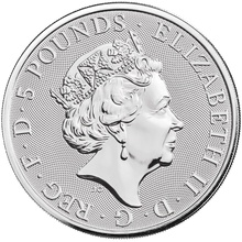 2020 2oz White Lion of Mortimer Silver Coin Queen's Beasts