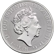 2021 1oz White Lion of Mortimer Platinum Coin Queen's Beasts