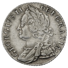 1758 George II Silver Shilling