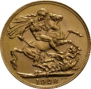 1928 Gold Sovereign - King George V - SA