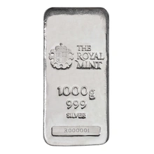 1kg Royal Mint Silver Cast Bar