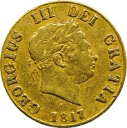 1817 Gold Half Sovereign George III