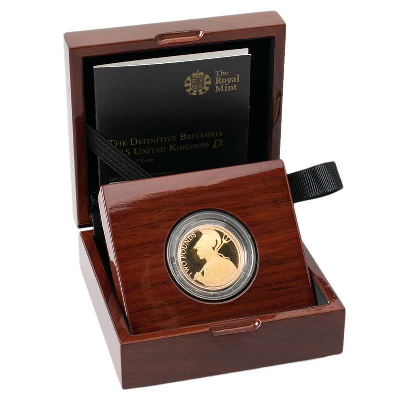 2015 Proof £2 Gold Coin Definitive Britannia Boxed