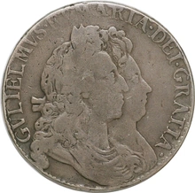 1692 Silver Crown Coin William & Mary Fine