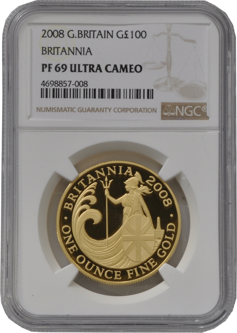 2008 Proof Gold Britannia Coin 1oz NGC PF69