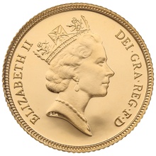 1986 Proof Gold Half Sovereign Boxed