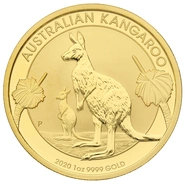 2020 1oz Australian Kangaroo Gold Nugget Coin