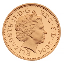 2004 Proof Gold £1 Pound Coin Forth Railway Bridge