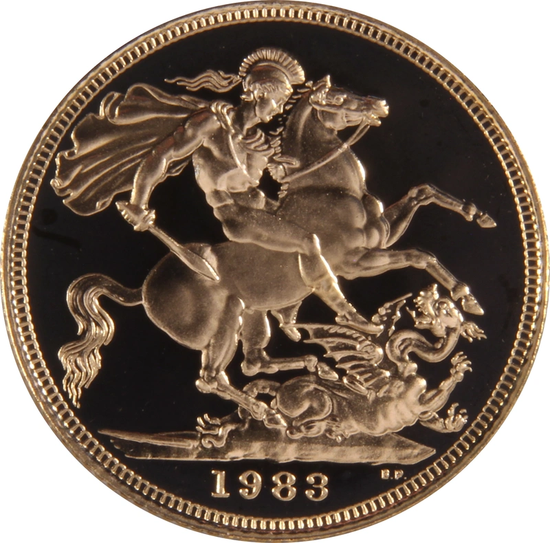 1983 Proof Gold Sovereign Coin Elizabeth II Decimal Head