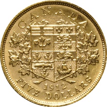 1912 Canada $5 Gold Coin