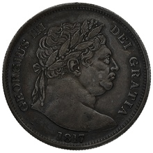 1817 Silver Half Crown Coin George III 