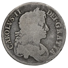 1676 Silver Crown Coin Charles II V OCTAVO