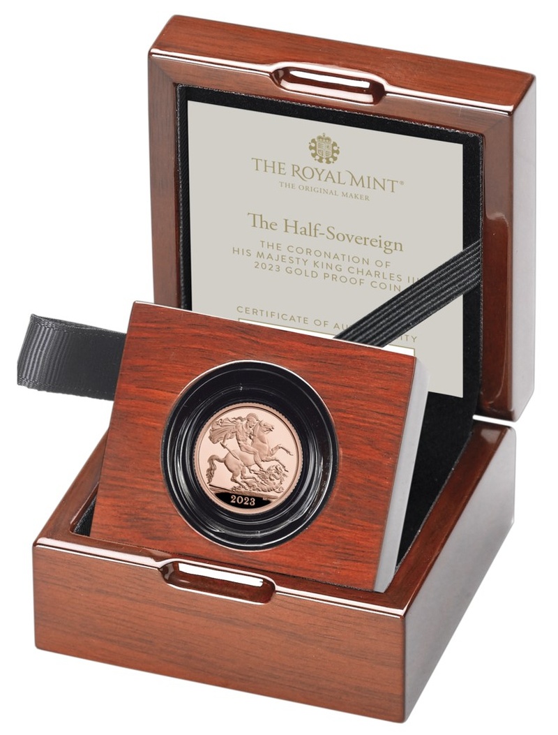 2023 Proof Gold Half Sovereign King Charles III Coronation Boxed