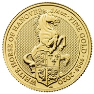2020 1/4oz White Horse of Hanover Gold Coin Queen's Beasts