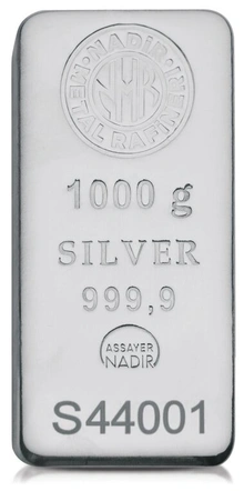 Second Hand 1kg Silver Bar Nadir