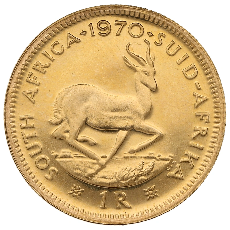1970 R1 Gold Coin 1 Rand South Africa