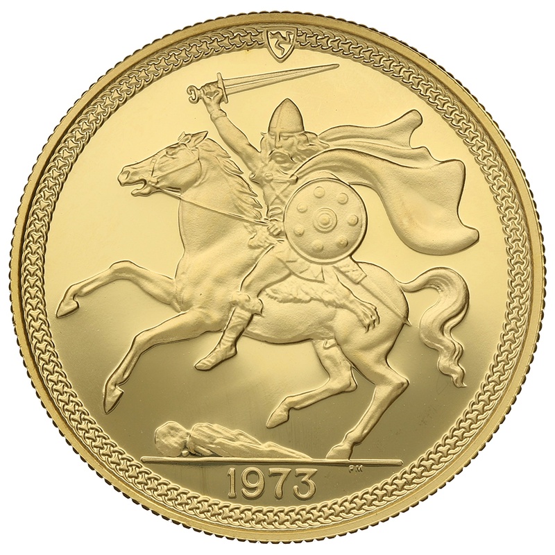 1973 Proof £2 Coin Gold Double Sovereign Isle of Man