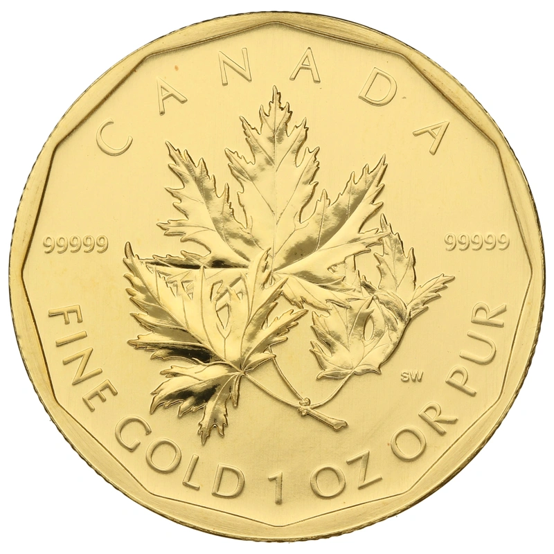 2007 Canadian Maple Leaf Gold Coin 1oz 99999
