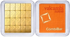 20 x 1g Gold Bar Valcambi CombiBar