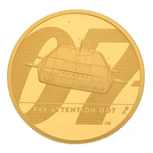 2020 Proof 2oz James Bond 007 Gold Coin Pay Attention 007 Boxed