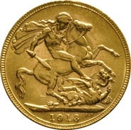 1913 Gold Sovereign Coin George V Perth