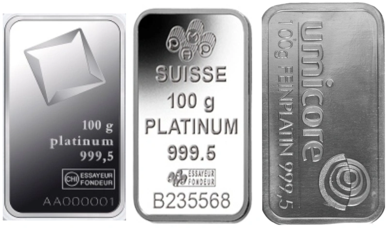 Second Hand Platinum 100g Bar