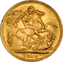 1916 Gold Sovereign Coin George V NGC MS62