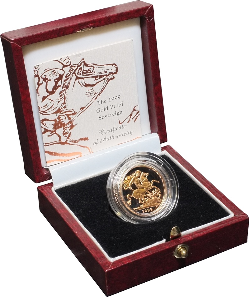 1999 Proof Gold Sovereign Boxed
