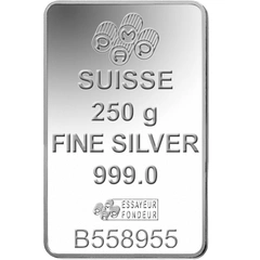 Second Hand 250g Silver Bar PAMP Fortuna