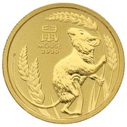 2020 Year of the Mouse Gold Coin 1/10oz Perth Mint Australian Lunar Series
