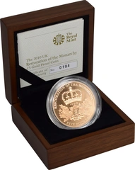 2010 Proof Gold Crown £5 Coin Restoration of the Monarchy Boxed
