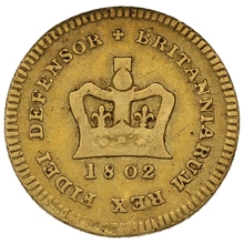 1802 1/3 Guinea Gold Coin George III
