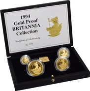 1994 Proof Britannia Gold 4-Coin Set Boxed