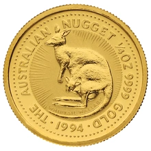 1994 1/4oz Australian Kangaroo Gold Nugget Coin