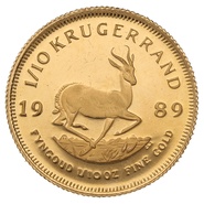 1989 1/10oz Krugerrand Gold Coin