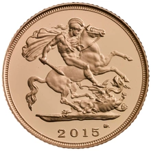 2015 Proof Gold Half Sovereign Fifth Head