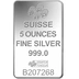 Second Hand 5oz Silver Bar PAMP Fortuna