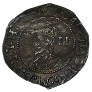 1645-1646 Charles I Silver Half Groat Twopence Hammered mm Sun