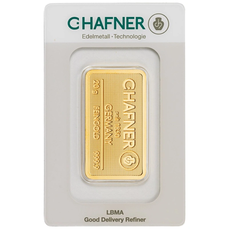 20g Gold Bar C. Hafner Minted