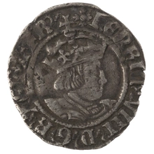 Henry VIII Silver Half Groat Twopence Very Fine