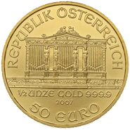 2007 1/2oz Austrian Gold Philharmonic Coin
