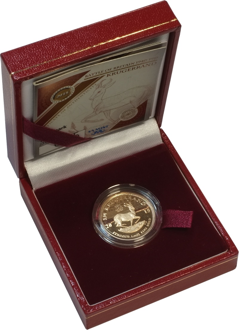 2015 1/4oz Gold Proof Krugerrand Battle of Britain - Boxed