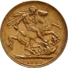 1888 Gold Sovereign Coin Queen Victoria Jubilee Head