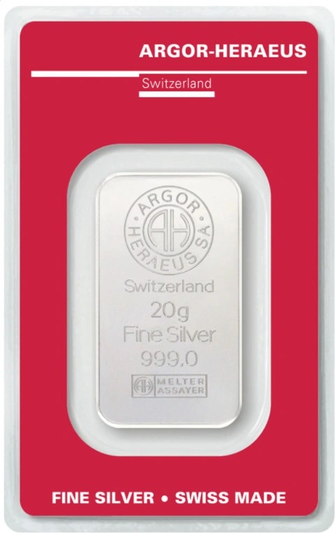20g Silver Bar Argor-Heraeus