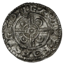 1016-1035 Cnut Silver Penny Hammered Pointed Helmet Type Cambridge Leofsige